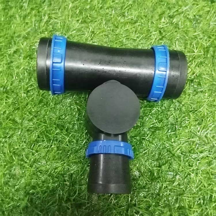 50mm To 40mm Irrigation Tee Valve With Ring Lock