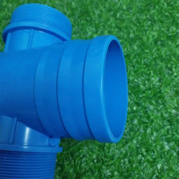 Blue PVC Threaded Cleanout Tee