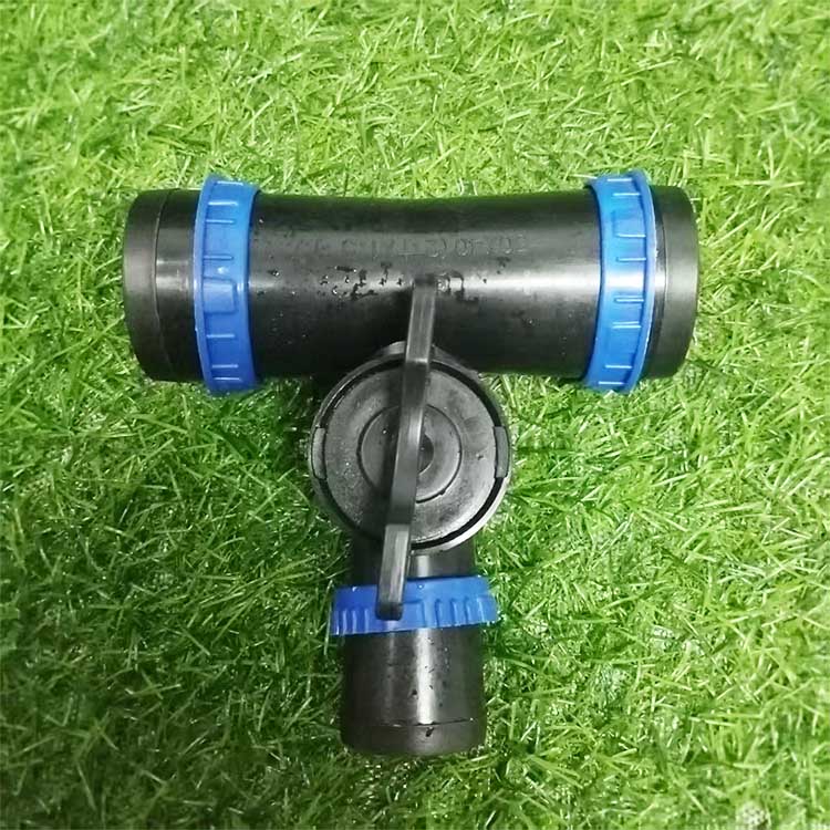 50mm To 40mm Irrigation Tee Valve With Ring Lock 50mm To 40mm Irrigation Tee Valve With Ring Lock