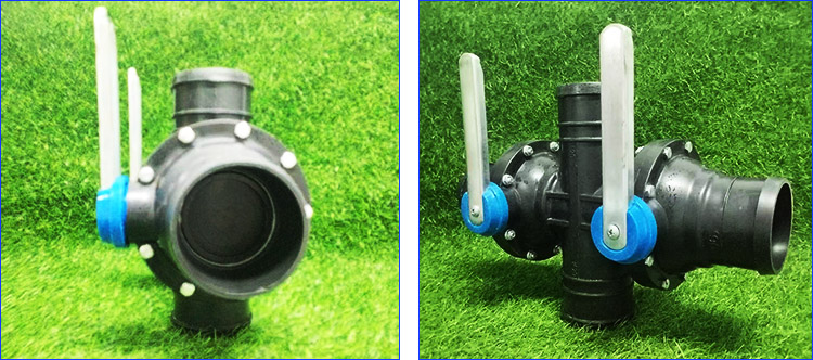 90mm Double Valve 4-Way Irrigation Manifold