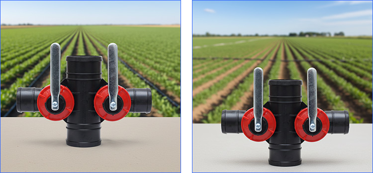 4-Way Irrigation Valve Manifold with 2 Valves